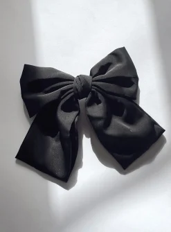 Princess Polly Walters Hair Bow  Black Clearance