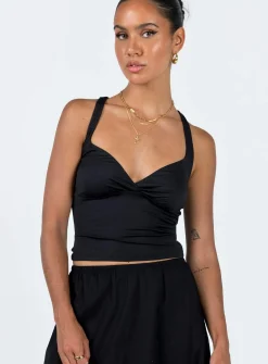 Princess Polly Wandella Tank  Black Cheap