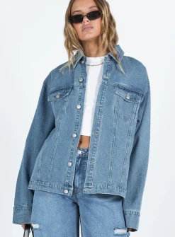 Princess Polly Ward Mid Washjacket   Denim Fashion