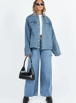 Princess Polly Ward Mid Washjacket   Denim Fashion