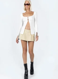 Princess Polly Waylett Long Sleeve Top  White New