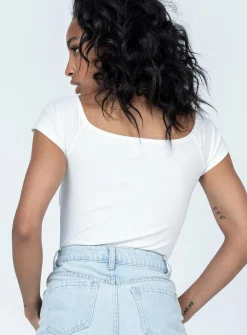 Princess Polly Wayne Bodysuit  White Discount