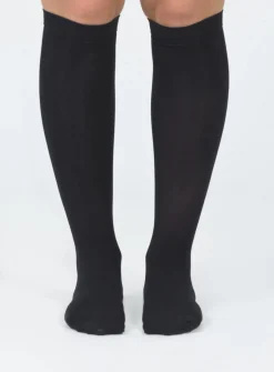 Princess Polly Weaver Knee High Socks  Black Outlet
