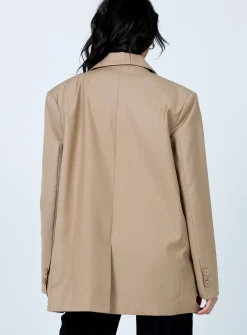 Princess Polly Welcome To The Jungle Blazer  Beige Outlet