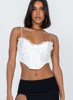 Princess Polly Wendell Top  White Cheap
