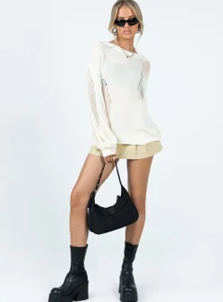 Princess Polly Wendy Oversized Sweater  Cream Flash Sale