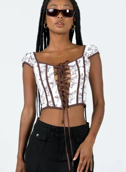 Princess Polly Wentworth Corset Top  Multi Hot