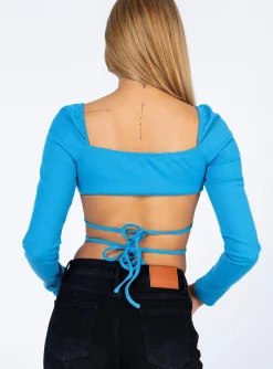 Princess Polly Westerman Top  Blue New