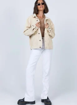 Princess Polly Western Cord Jacket Beige Hot