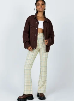 Princess Polly Western Denim Jacket  Dark Brown Fashion