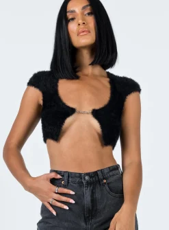 Princess Polly Westside Crop  Black Shop