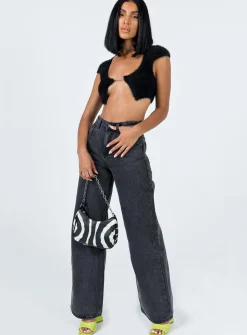 Princess Polly Westside Crop  Black Shop