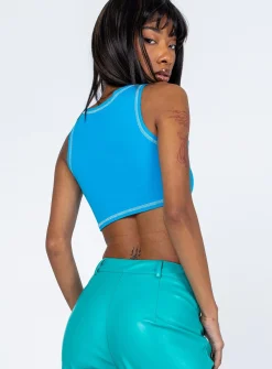 Princess Polly Whateva Tank Top Blue Fashion