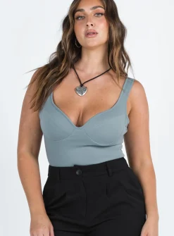 Princess Polly Wilana Bodysuit  Grey Cheap