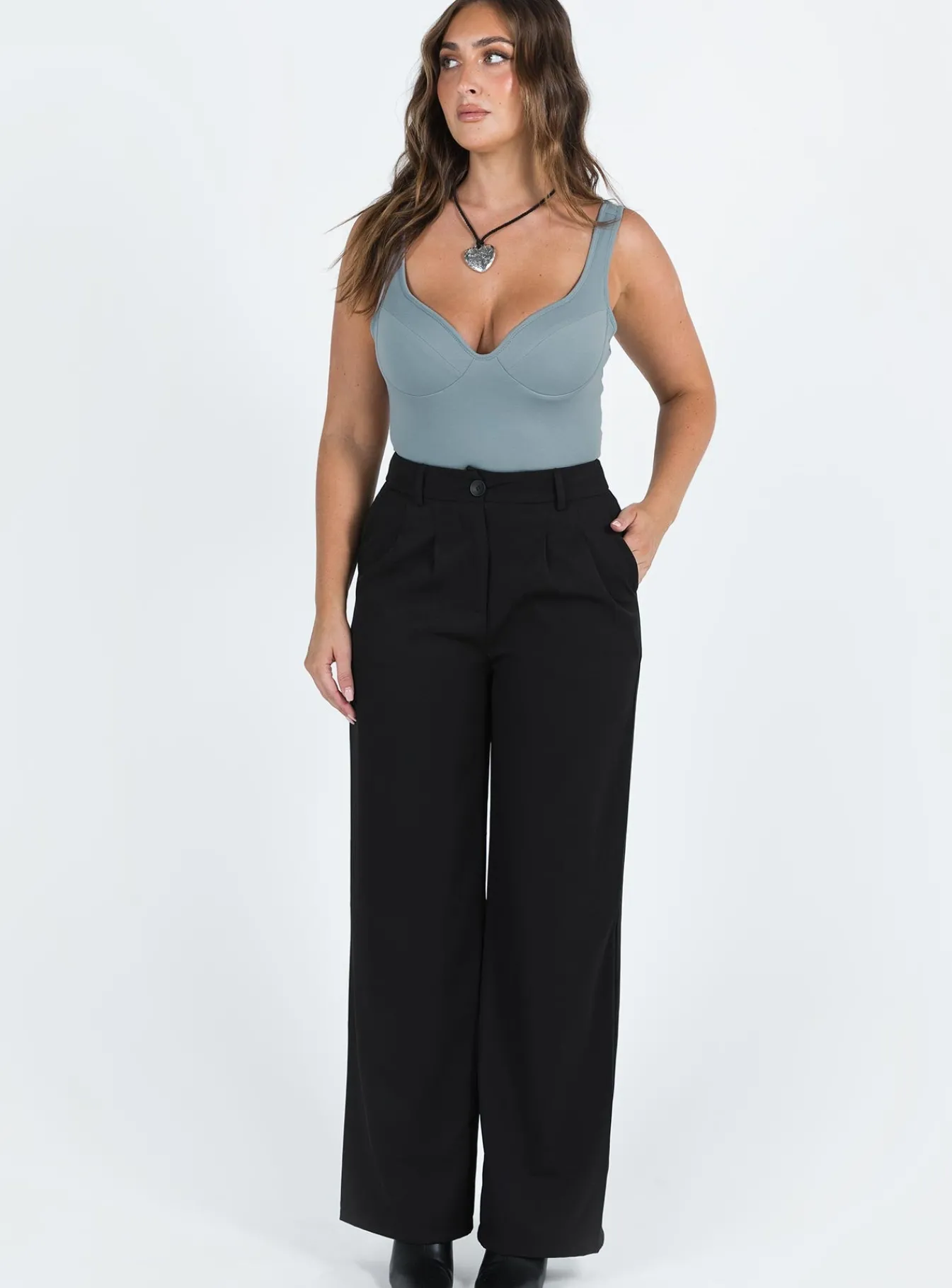 Princess Polly Wilana Bodysuit Grey Cheap