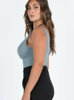 Princess Polly Wilana Bodysuit Grey Cheap