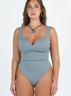 Princess Polly Wilana Bodysuit Grey Cheap