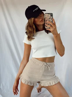 Princess Polly Wild Dreams Short   Beige Outlet