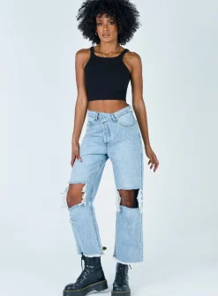Princess Polly Wild Eyes Tank Top Black Best Sale