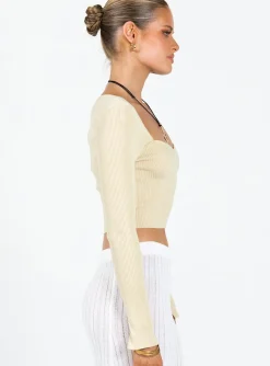 Princess Polly Wilden Long Sleeve Top  Cream Best