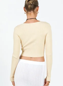 Princess Polly Wilden Long Sleeve Top  Cream Best