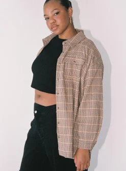 Princess Polly Willa Shirt Curve   Brown Cheap