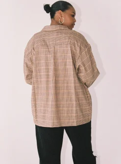 Princess Polly Willa Shirt Curve   Brown Cheap