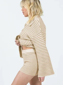 Princess Polly Willbar Knit Shorts White / Beige Online