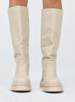 Princess Polly Willink Boots Ecru   Off White Flash Sale