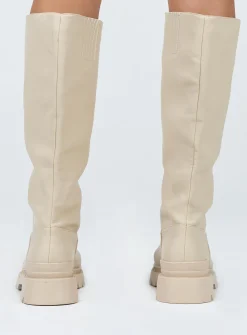 Princess Polly Willink Boots Ecru   Off White Flash Sale