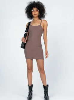 Princess Polly Wilson Mini Dress  Brown Hot