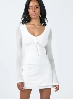Princess Polly Wiluna Mini Dress  White Outlet