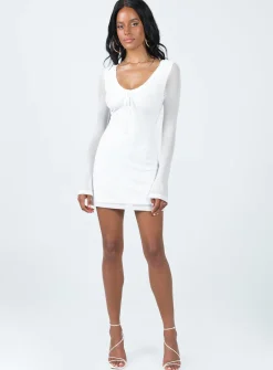Princess Polly Wiluna Mini Dress  White Outlet