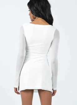 Princess Polly Wiluna Mini Dress  White Outlet