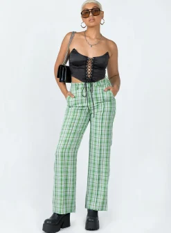Princess Polly Wiluna Pants  Green Discount