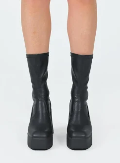 Princess Polly Windsor Smith Baddeststretch Sock Boots   Black Shop