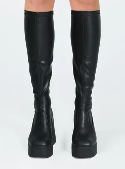 Princess Polly Windsor Smith Badgirlsstretch Sock Boots   Black Fashion