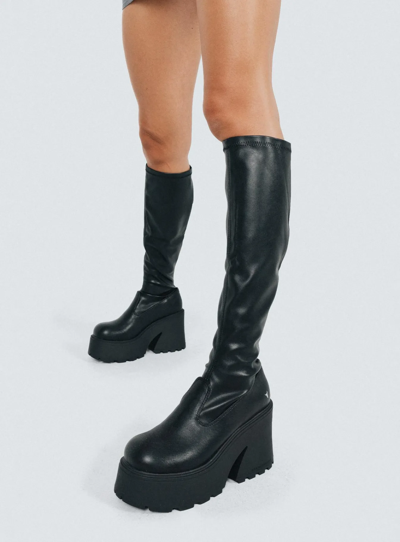 Princess Polly Windsor Smith Fusestretch Sock Boot Black Sale