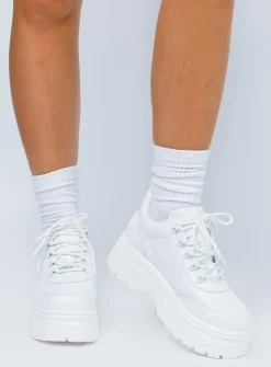 Princess Polly Windsor Smith Lux Sneakers  White Best Sale