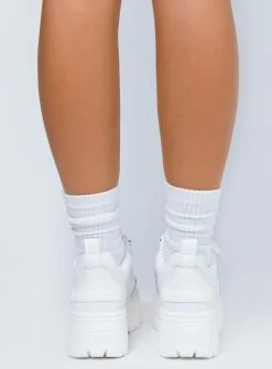 Princess Polly Windsor Smith Lux Sneakers  White Best Sale