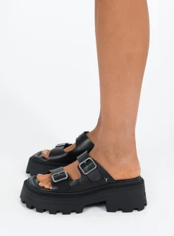 Princess Polly Windsor Smith Reach Sandals  Black Fashion