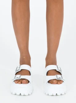 Princess Polly Windsor Smith Reach Sandals  White Store