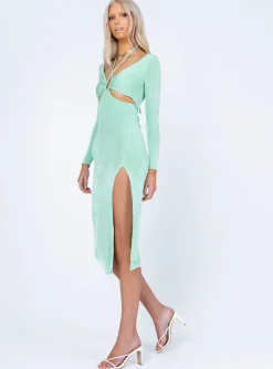 Princess Polly Winston Midi Dress Sage   Green Discount