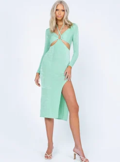 Princess Polly Winston Midi Dress Sage   Green Discount