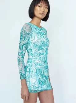Princess Polly Winston Mini Dressswirl Green Flash Sale