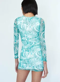 Princess Polly Winston Mini Dressswirl Green Flash Sale