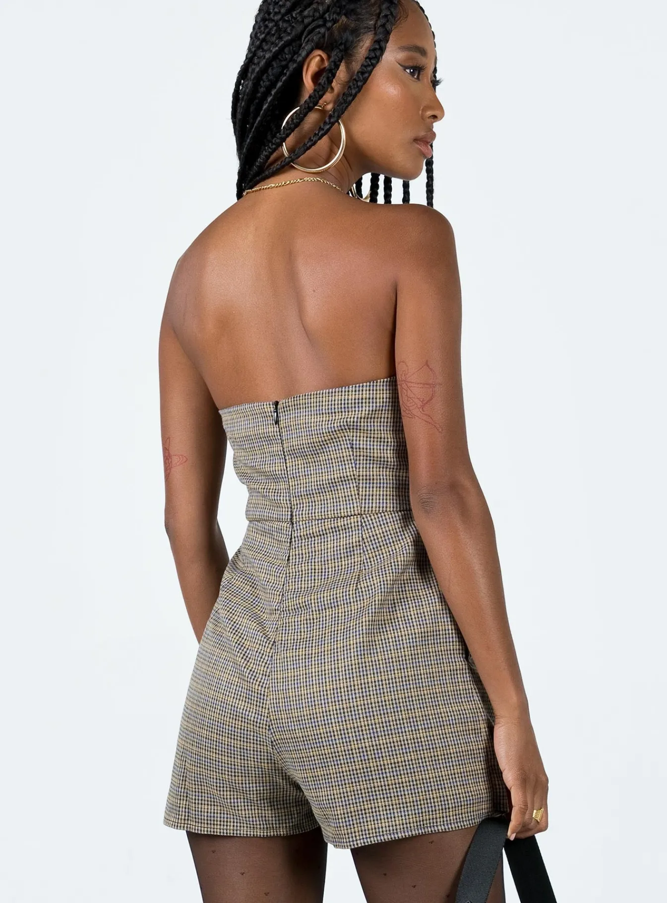 Princess Polly Working On It Rompermulti Check Discount