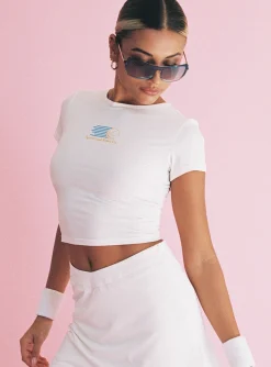 Princess Polly World Cup Graphic Top  White Store
