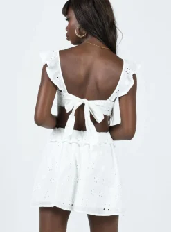 Princess Polly Wrenley Mini Dress  White Sale