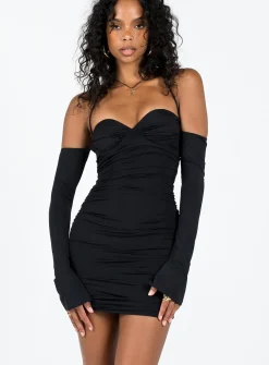 Princess Polly Wyona Mini Dress  Black Fashion